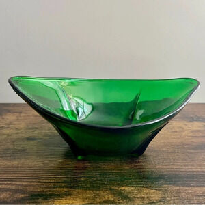 Anchor Hocking | MCM Emerald  Green Glass Candy Dish